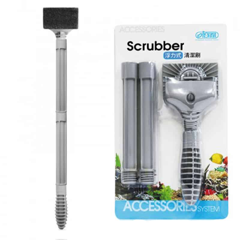 Ista - Scrubber con Manico Estendibile e spugna abrasiva