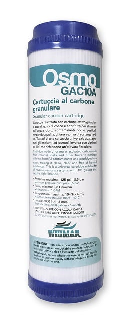 Whimar - Osmo GAC10A - 10" granular activated carbon cartridge for tumbler osmosis systems