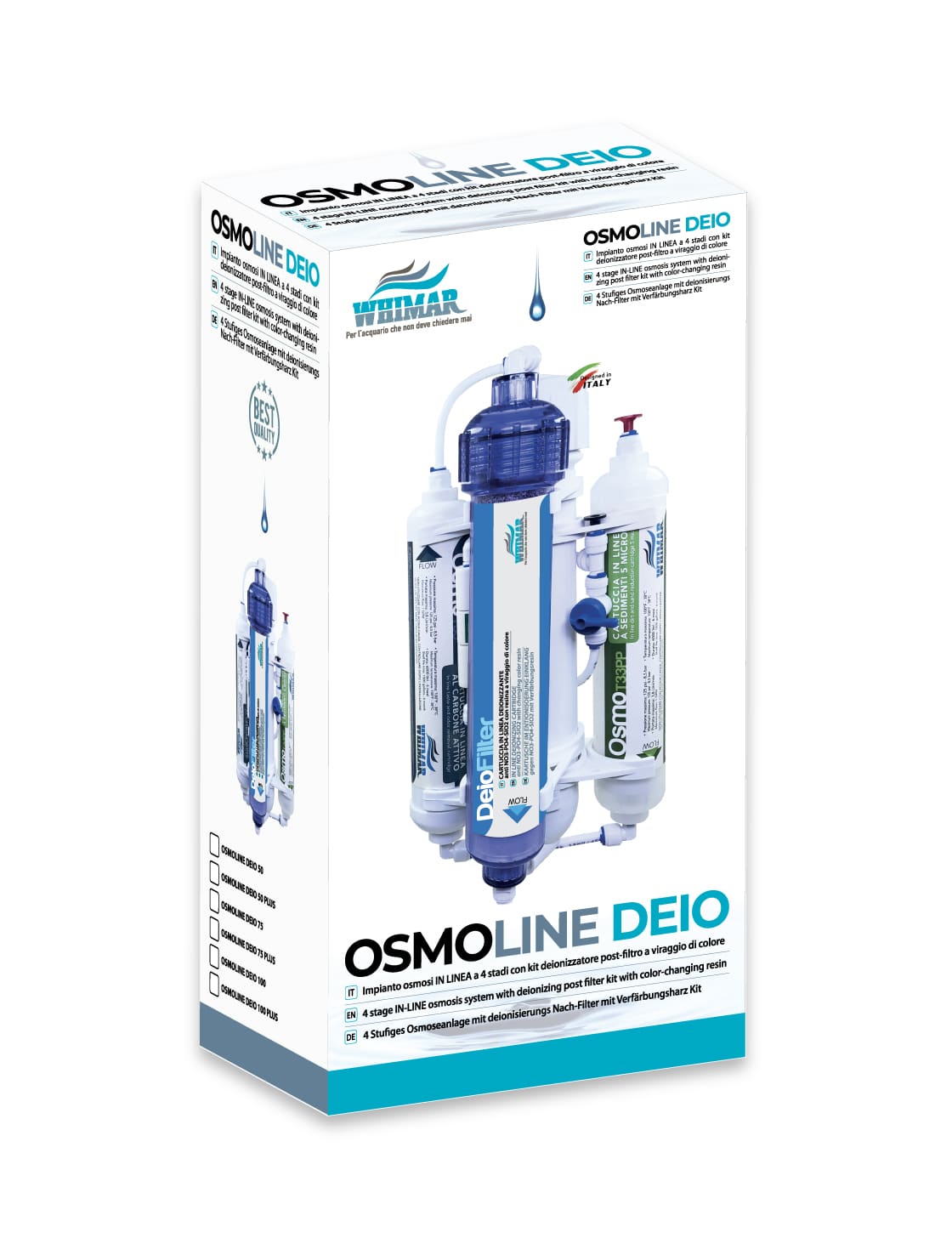Whimar - OsmoLine Deio Plus 100 - 4-stage in-line osmosis plant with Pentair membrane and deionising post-filter